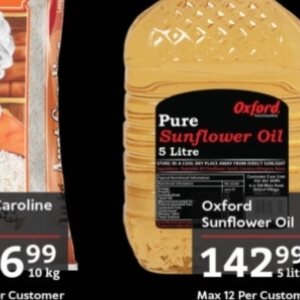 Sunflower oil at Oxford freshmarket