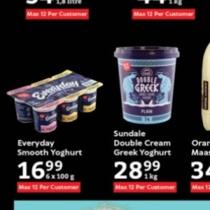 Yoghurt at Oxford freshmarket