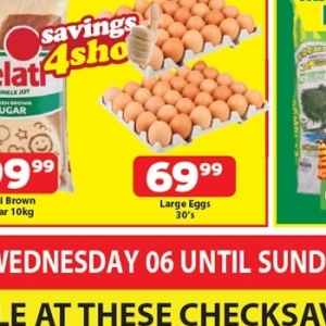 Eggs at Check Save