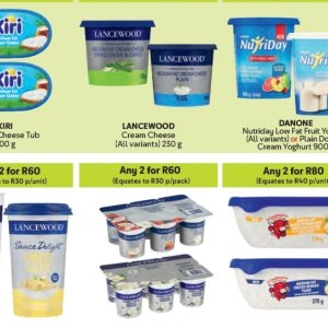 Cream danone  at Makro