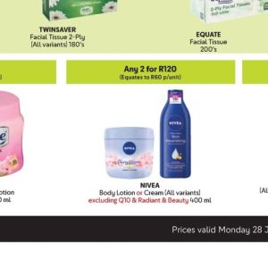 Body lotion nivea  at Makro