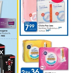 Sanitary pads libresse  at Clicks