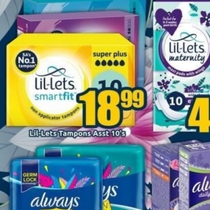 Tampons at Three Star Cash and Carry