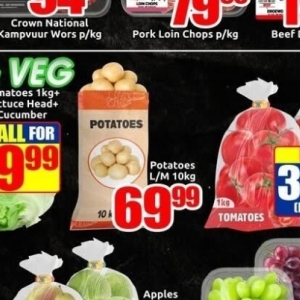 Potatoes at Three Star Cash and Carry