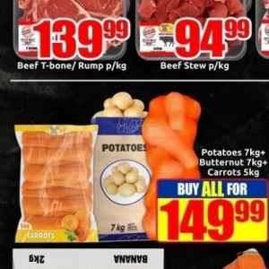Potatoes at Three Star Cash and Carry