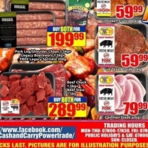 Pork at Three Star Cash and Carry