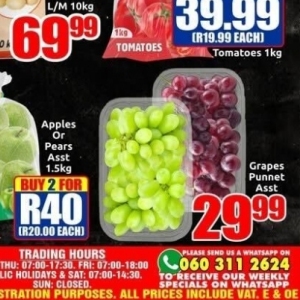Grapes at Three Star Cash and Carry
