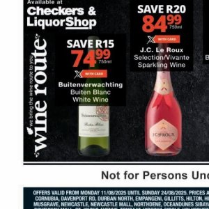Wine at Checkers