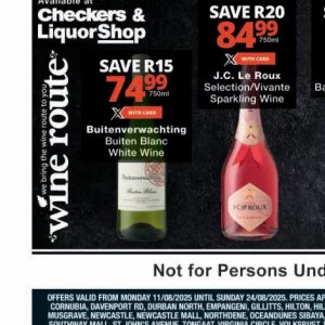 Wine at Checkers
