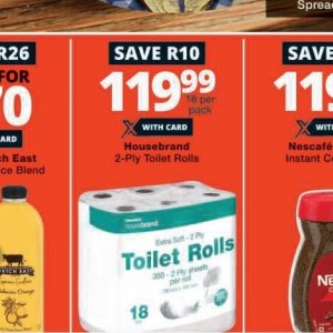 Toilet rolls at Checkers