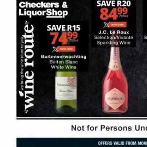 Wine at Checkers Hyper