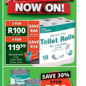 Toilet rolls at Checkers Hyper