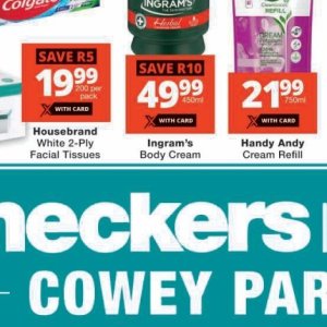 Body cream at Checkers