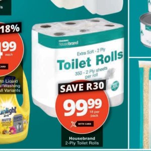 Toilet rolls at Checkers