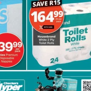 Toilet rolls at Checkers
