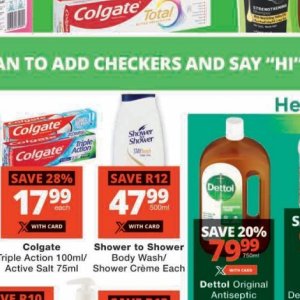 Shower at Checkers Hyper