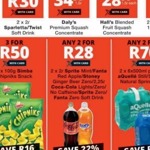 Fizzy drink at Checkers