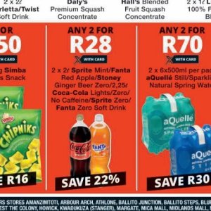 Fizzy drink at Checkers