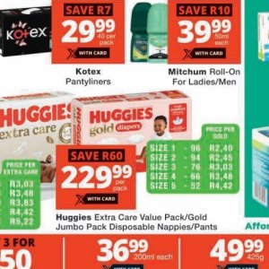 Diapers at Checkers
