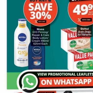 Body lotion nivea  at Checkers