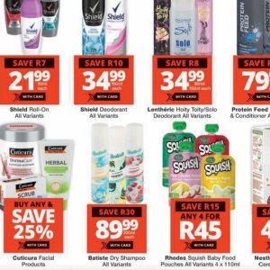 Deodorant at Checkers