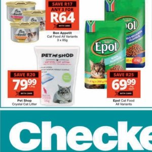 Cat litter at Checkers