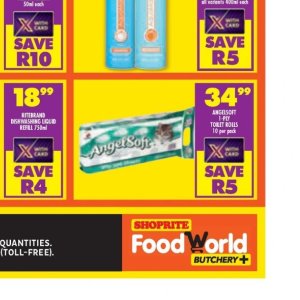 Toilet rolls at Shoprite