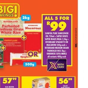 Sunflower oil at Shoprite