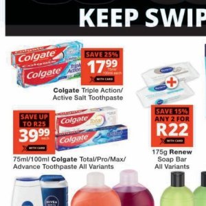 Toothpaste colgate  at Checkers