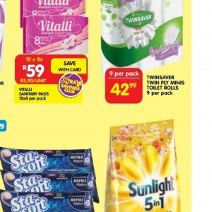 Toilet rolls at Shoprite