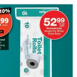 Toilet rolls at Checkers
