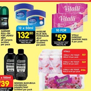Petroleum jelly at Shoprite