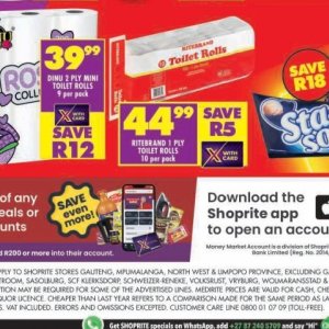 Toilet rolls at Shoprite