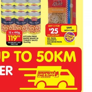 Pasta at Shoprite