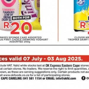 Yoghurt at OK Foods