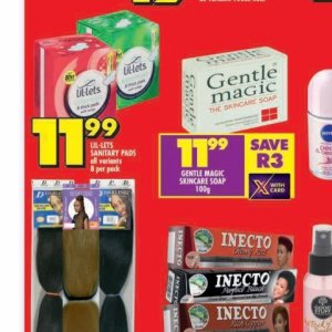 Sanitary pads at Shoprite