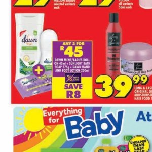 Body lotion at Shoprite