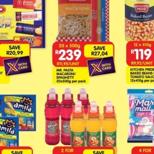 Pasta at Shoprite