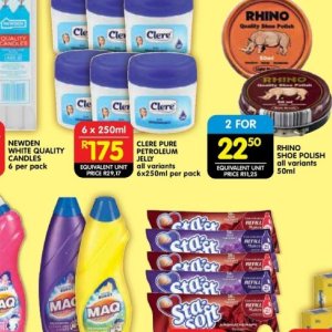 Petroleum jelly at Shoprite