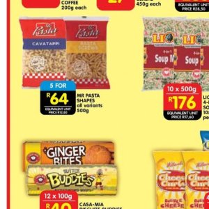 Pasta at Shoprite