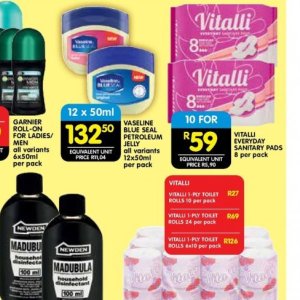 Petroleum jelly at Shoprite