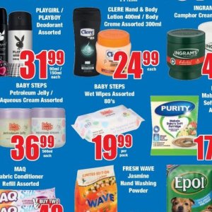 Wet wipes at Boxer Superstores