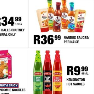 Sauces at Take n Pay