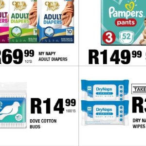 Diapers at Take n Pay