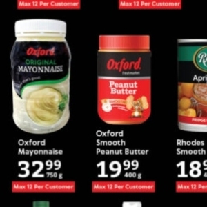Peanut butter at Oxford freshmarket