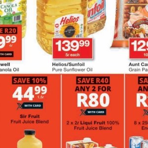 Sunflower oil at Checkers