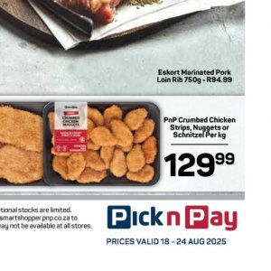 Schnitzel at Pick n Pay Hyper
