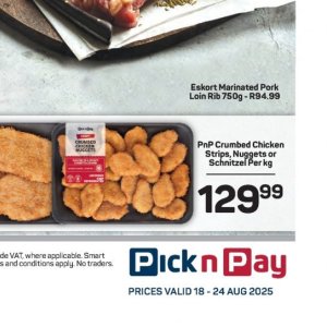 Schnitzel at Pick n Pay Hyper