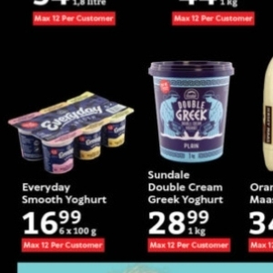 Yoghurt at Oxford freshmarket