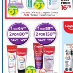 Toothpaste colgate  at Dis-Chem Pharmacies